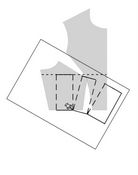 Pattern paper placement for adding fullness to bodice
